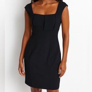 Calvin Klein Black Sleeveless Sheath Dress – Square Neck, Lined, Size 12